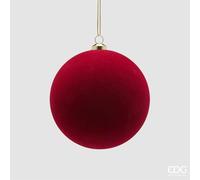 EDG Enzo De Gasperi Palline di Natale in Velluto Burgundy Ø10 cm - Set 6 Pezzi
