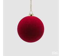 EDG Enzo De Gasperi Palline di Natale in Velluto Burgundy Ø8 cm - Set 8 Pezzi