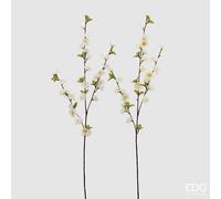 EDG Enzo De Gasperi Pesco Olis Ramo in Fiore H 86 Cm Bianco 2 Pz