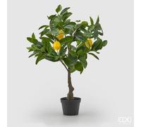 EDG Enzo De Gasperi Pianta Artificiale di Limoni Bell con Vaso Pvc H 70 Cm Giallo Verde