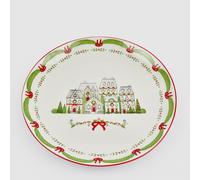 EDG Enzo De Gasperi Piatto Piano Christmas 25cm Porcellana Tavola di Natale