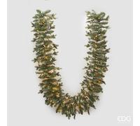 EDG Enzo De Gasperi Pino Festone di Natale Argentato 170 MiniLed L 270 Cm IP44 Sage