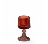 EDG Enzo De Gasperi Portacandela Lampada in Vetro 15x8,5cm Rosso Rosa