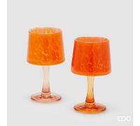 EDG Enzo De Gasperi Portacandela Macula H 18,5 Cm D 10 Cm 2 Ass. Orange Mix 1 Pz