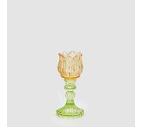 EDG Enzo De Gasperi Portacandela Tulipano Spring 17,5cm Giallo Vetro