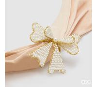 EDG Enzo De Gasperi Portatovagliolo Natale Fiocco D 6 Cm White