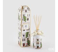 EDG Enzo De Gasperi Profumatore Bottiglia di Natale Rue de Rivoli 200 Ml H 13,5 Cm Black Pepper Bianco