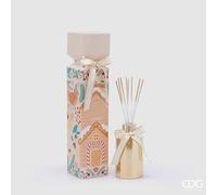 EDG - Enzo De Gasperi Profumatore per Ambienti casa Natalizio in Vetro con Bastoncini Joyful 210 ml 3 Varianti (1pz) Black Vanilla
