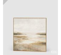 EDG Enzo De Gasperi Quadro Abstract Desert 80 x 80 cm Cream - Decorazione Parete Design Moderno Casa
