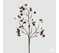 EDG Enzo De Gasperi Ramo di Ciliegie Artificiale H 95 Cm con Frutti e Foglie Burgundy