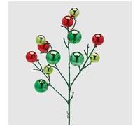 EDG Enzo De Gasperi Decoro Natale PalleMix Ramo X 12 H 53 Cm Green Red