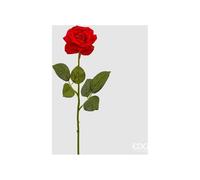 EDG Enzo De Gasperi Ramo Rosa Artificiale Velvet Eden con Foglie H 43 Cm Red