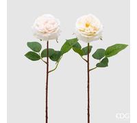 EDG Enzo De Gasperi Rosa Alma Olis 2 Fg Ass. H 48 Cm Pianta Artificiale Bianco Rosa 1 Pz