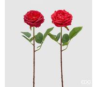 EDG Enzo De Gasperi Rosa Alma Olis 2 Fg Ass. H 48 Cm Pianta Artificiale Colore Beauty 1 Pz