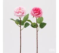 EDG Enzo De Gasperi Rosa Alma Olis 2 Fg Ass. H 48 Cm Pianta Artificiale Rosa Chiaro o Scuro 1 Pz