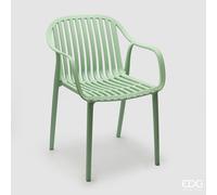 EDG Enzo De Gasperi Sedia Righe Contract H 82,5 Cm L 55,5 Cm L 60 Cm Verde Chiaro