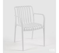 EDG Enzo De Gasperi Sedia Righe H 80 Cm L 55 Cm L 56 Cm Colore Bianco