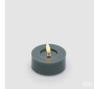 EDG Enzo De Gasperi Set 2 Candele LED Glitter Verdi Ø3 cm IP20 - Decorazione Natalizia