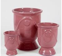 EDG Enzo De Gasperi Set 3 Pz Vaso Glaze Coppa H 58 Cm H 41 Cm H 30 Cm Coral Waterproof