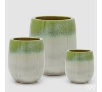 EDG Enzo De Gasperi Set 3 Vasi Atlas Spicchi Bombato Mix Verde