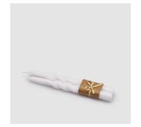 EDG Enzo De Gasperi Set Due Candele Natalizie Swirl Lunga da candelabro in Cera D2,2xh25 cm 5 Varianti (1pz) Bianco