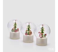 EDG Enzo De Gasperi Sfera Twist LED H18 Verde Rosso - Decoro Natale 1 Pz