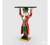 EDG Enzo De Gasperi Soldatino Natale Poly con Vassoio H 107 Cm Verde Rosso
