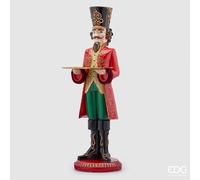 EDG Enzo De Gasperi Soldatino Poly Natale con Vassoio H 106 x 32 x 36 Cm Green Red