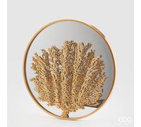 EDG Enzo De Gasperi Specchio in Metallo con Decorazione Corallo D 60 Cm Gold - Specchio Parete Design Elegante