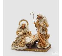 EDG Enzo De Gasperi Statuetta Natalizia Natività con Base H 40 Cm Hazelnut