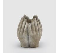 EDG Enzo De Gasperi Vaso Cemento Mani H 22 Cm D 19 Cm Light Grey Waterproof