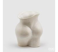 EDG Enzo De Gasperi Vaso Chakra Booty H 26 Cm 22 x 16 Cm Ceramica Bianco