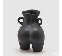 EDG Enzo De Gasperi Vaso Chakra Booty H 27 Cm 20 x 16,5 Cm Ceramica Nero