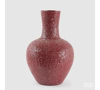 EDG Enzo De Gasperi Vaso Crackle Anfora H 50 Cm D 33 Cm Metallo Dark Pink