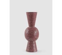 EDG Enzo De Gasperi Vaso Crackle Geometrie H 55 Cm D 20 Cm Metallo Dark Pink