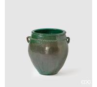 EDG Enzo De Gasperi Vaso Fenice Rotondo Bombato H 58 Cm D 50 Cm Verde