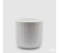 EDG Enzo De Gasperi Vaso Gen Bianco Ceramica 18 cm