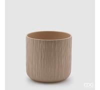 EDG Enzo De Gasperi Vaso Gen Sabbia Ceramica Rilievo 18 cm