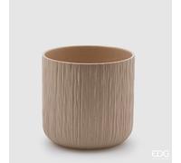 EDG Enzo De Gasperi Vaso Gen Sabbia Ceramica Rilievo 20 cm