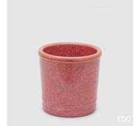 EDG Enzo De Gasperi Vaso Glaze Cilindro Corallo Ceramica 18 cm