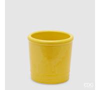 EDG Enzo De Gasperi Vaso Glaze Cilindro Giallo Ceramica 18 cm