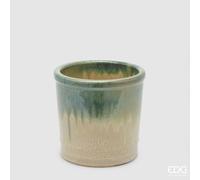 EDG Enzo De Gasperi Vaso Glaze Cilindro Lime Ceramica 18 cm