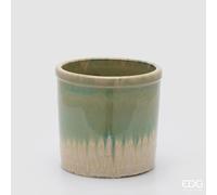 EDG Enzo De Gasperi Vaso Glaze Cilindro Lime Ceramica 23 cm