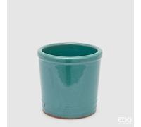 EDG Enzo De Gasperi Vaso Glaze Cilindro Salvia Ceramica 18 cm