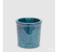EDG Enzo De Gasperi Vaso Glaze Cilindro Turquoise Ceramica 18 cm
