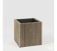 EDG Enzo De Gasperi Vaso Listelli Quadrato Grey Acacia 51 cm