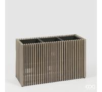 EDG Enzo De Gasperi Vaso Listelli Rettangolare Grey Acacia 86 cm