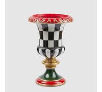 EDG Enzo De Gasperi Vaso Natale Scacchi Coppa H 41 Cm D 27 Cm Bianco Nero