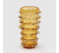 EDG Enzo De Gasperi Vaso Punte H 35 Cm D 22 Cm Scatola Regalo Amber