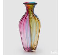 EDG Enzo De Gasperi Vaso Rainbow Anfora Vetro H 49 Cm D 24 Cm Multicolor